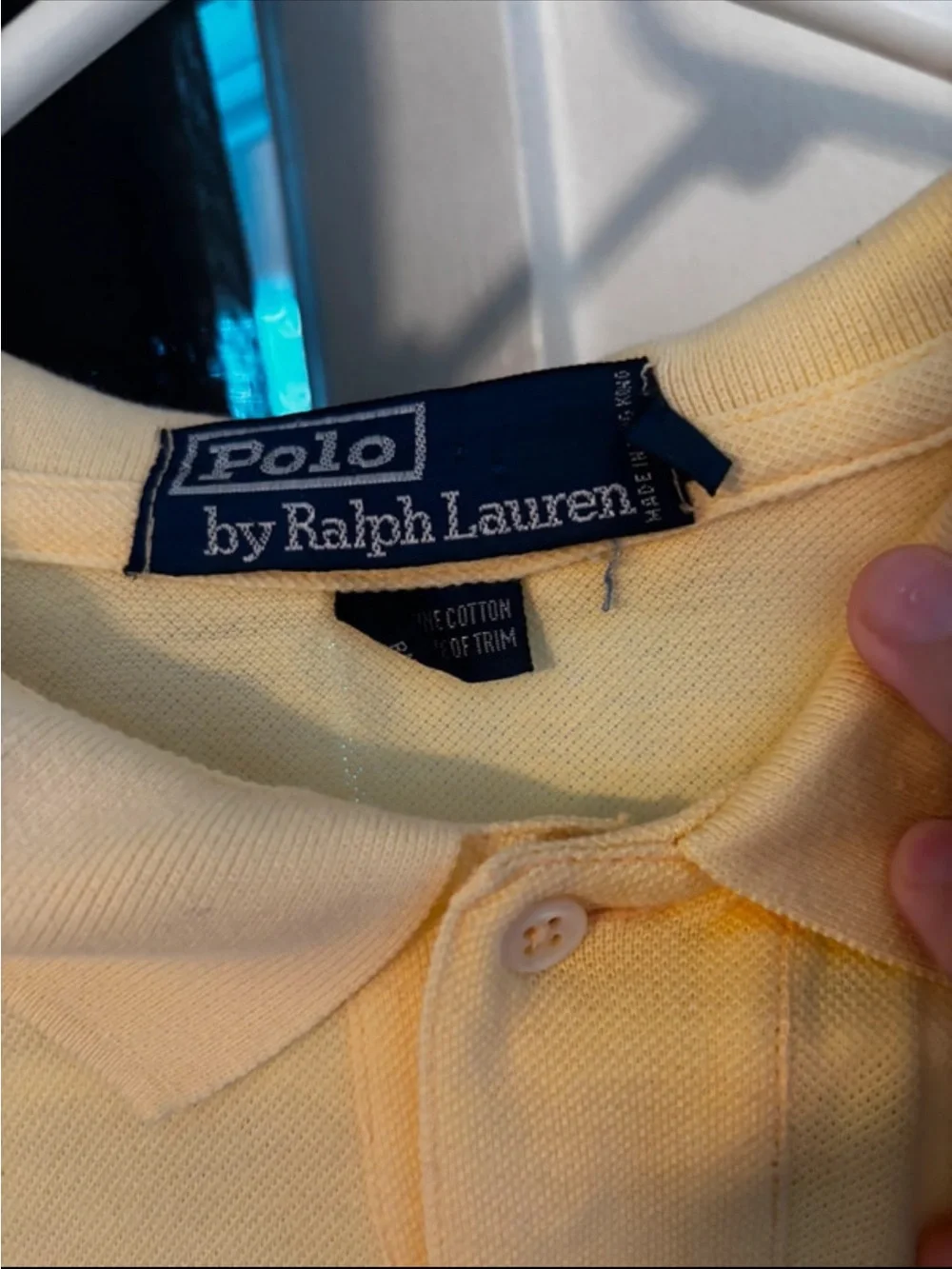 Ralph Lauren Men’s Pale Yellow Polo with Navy Pony